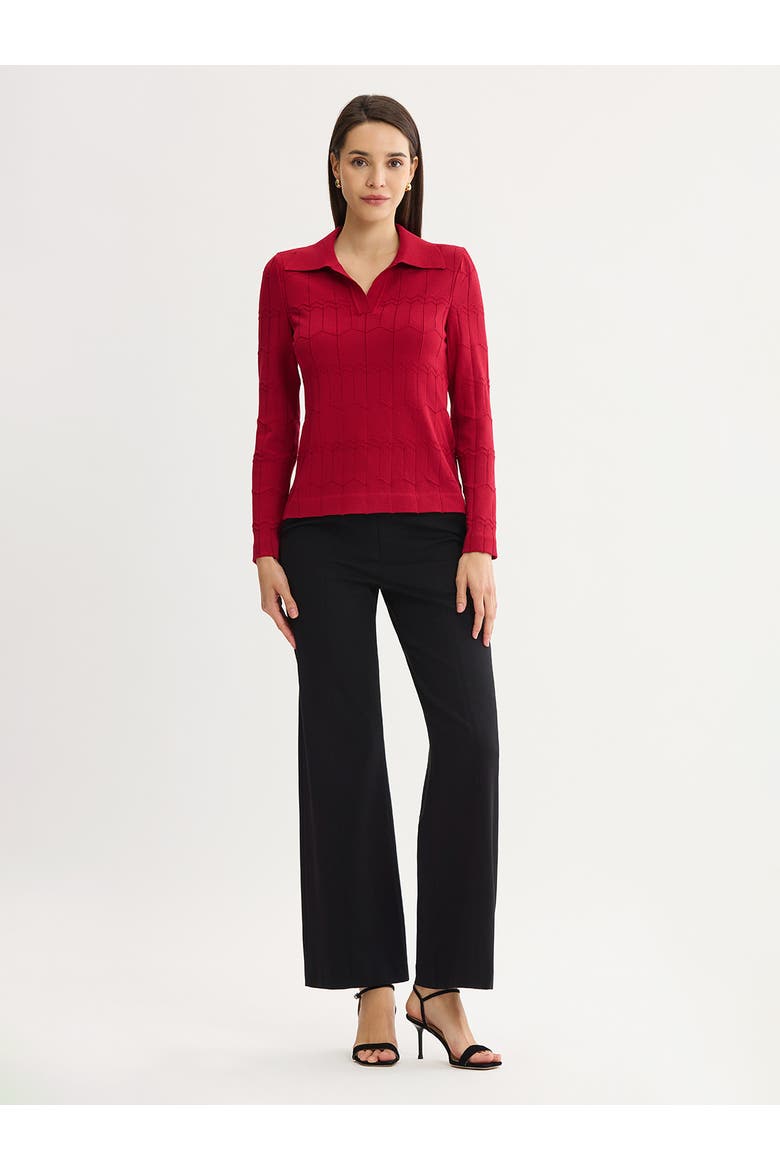 Textured Soft Knit Top, Alternate, color, Scarlet Red