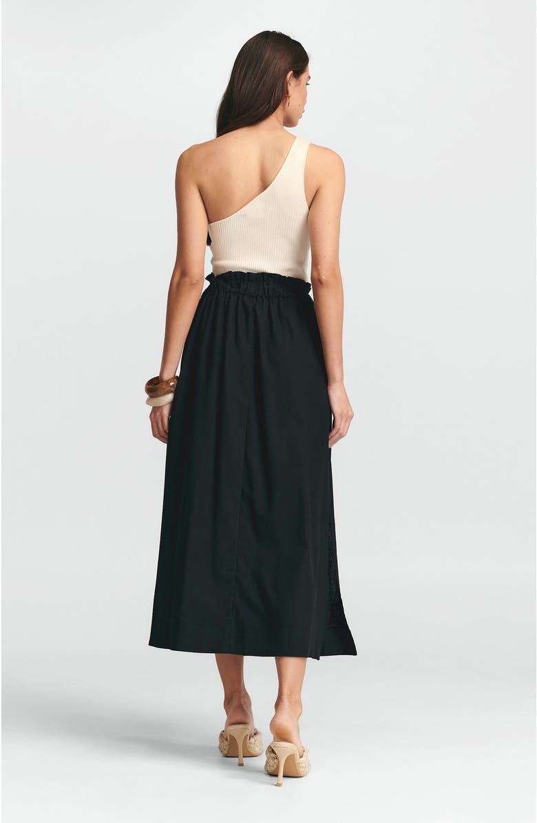 ST MRLO Meli Linen Skirt, Alternate, color, Washed Black