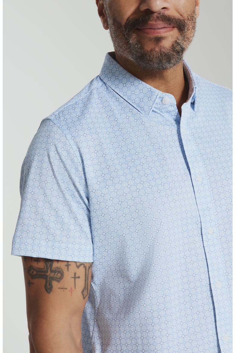 Landen Short Sleeve Button-Up Shirt, Alternate, color, LIGHT BLUE