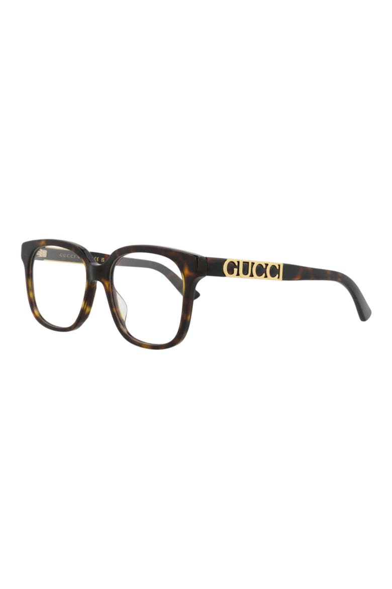 53mm Square Optical Glasses, Alternate, color, HAVANA HAVANA TRANSPARENT