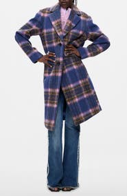Desigual Plaid Overcoat
