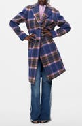 Desigual Plaid Overcoat