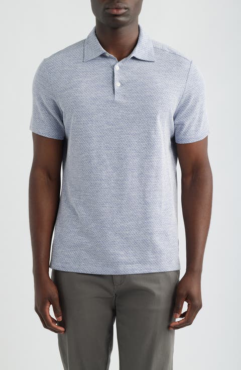 Tristan Geo Print Short Sleeve Polo