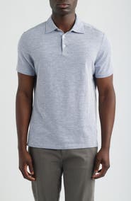 Robert Barakett Tristan Geo Print Short Sleeve Polo