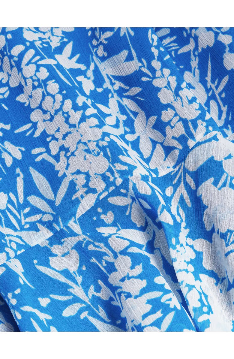 HOBBS LONDON Iona Floral Print Mini Dress, Alternate, color, Blueivory