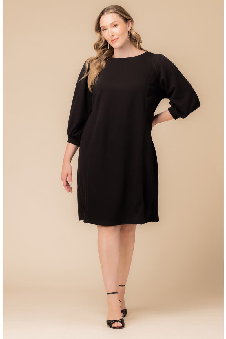 Madison Long Sleeve Sweater Dress, Alternate, color, BLACK NOIR