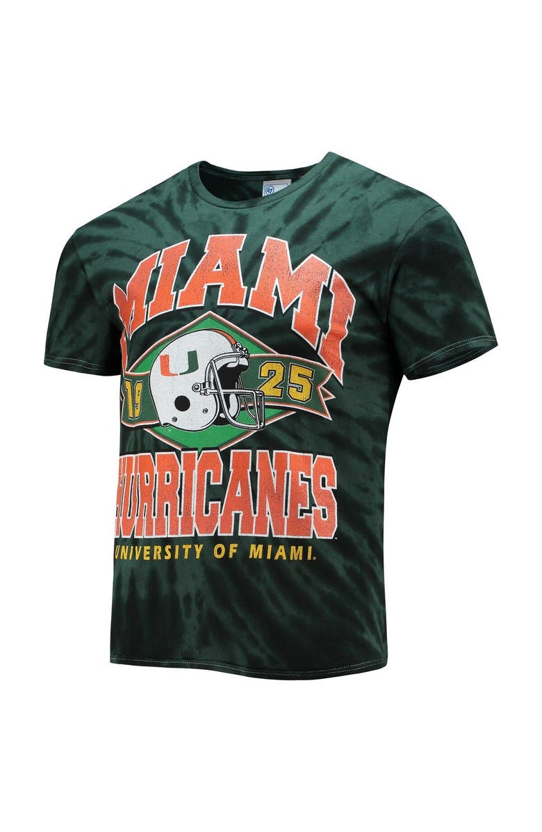 '47 Men's '47 Green Miami Hurricanes Brickhouse Vintage Tubular Tie-Dye T-Shirt, Alternate, color, 