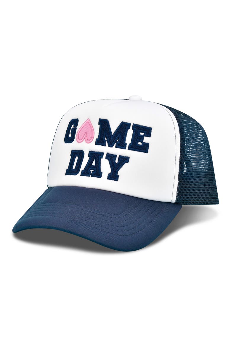 Kids' Varsity Game Day Trucker Hat, Main, color, MULTI BLUE