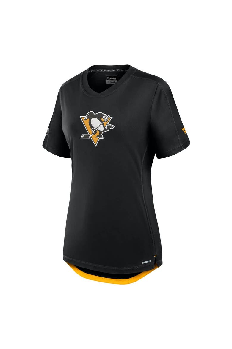 Women's Fanatics  Black Pittsburgh Penguins Authentic Pro Rink T-Shirt, Alternate, color, Black