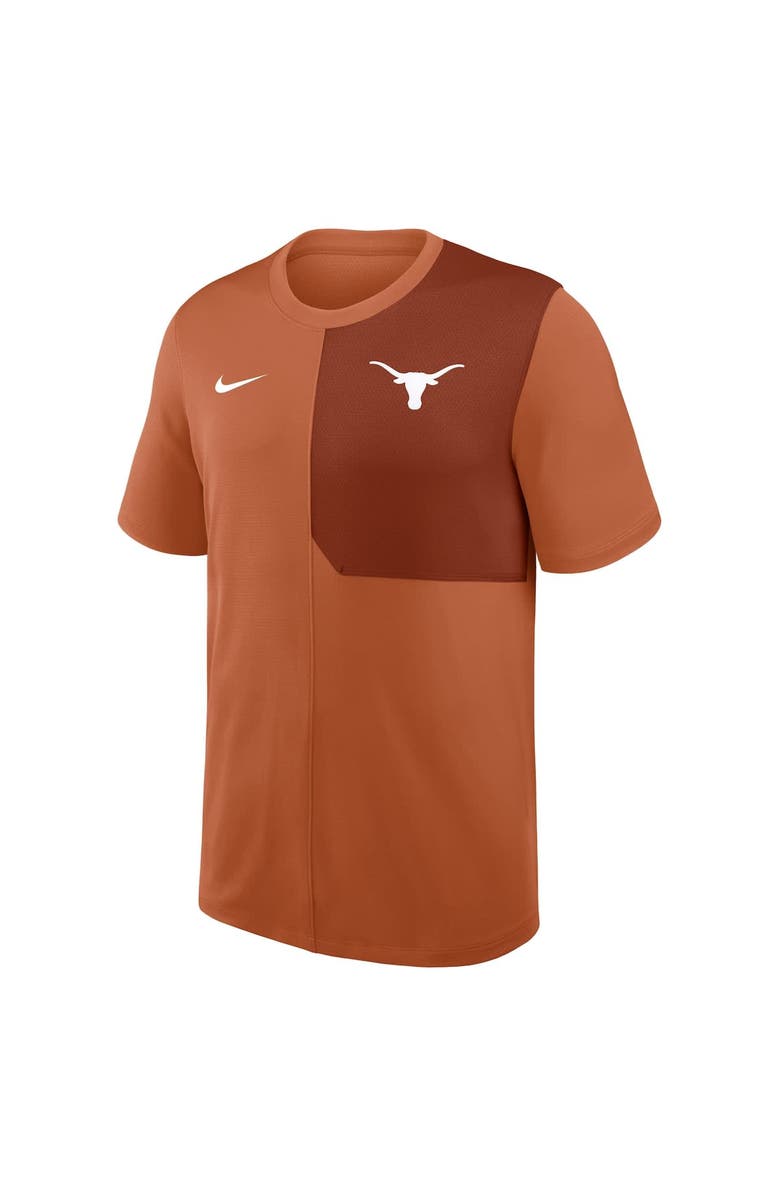 Nike Men's Nike Texas Orange Texas Longhorns 2025 Sideline UV Performance Coach T-Shirt, Alternate, color, 