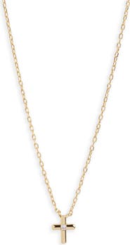 Argento Vivo Sterling Silver Lab Grown Diamond Cross Pendant Necklace