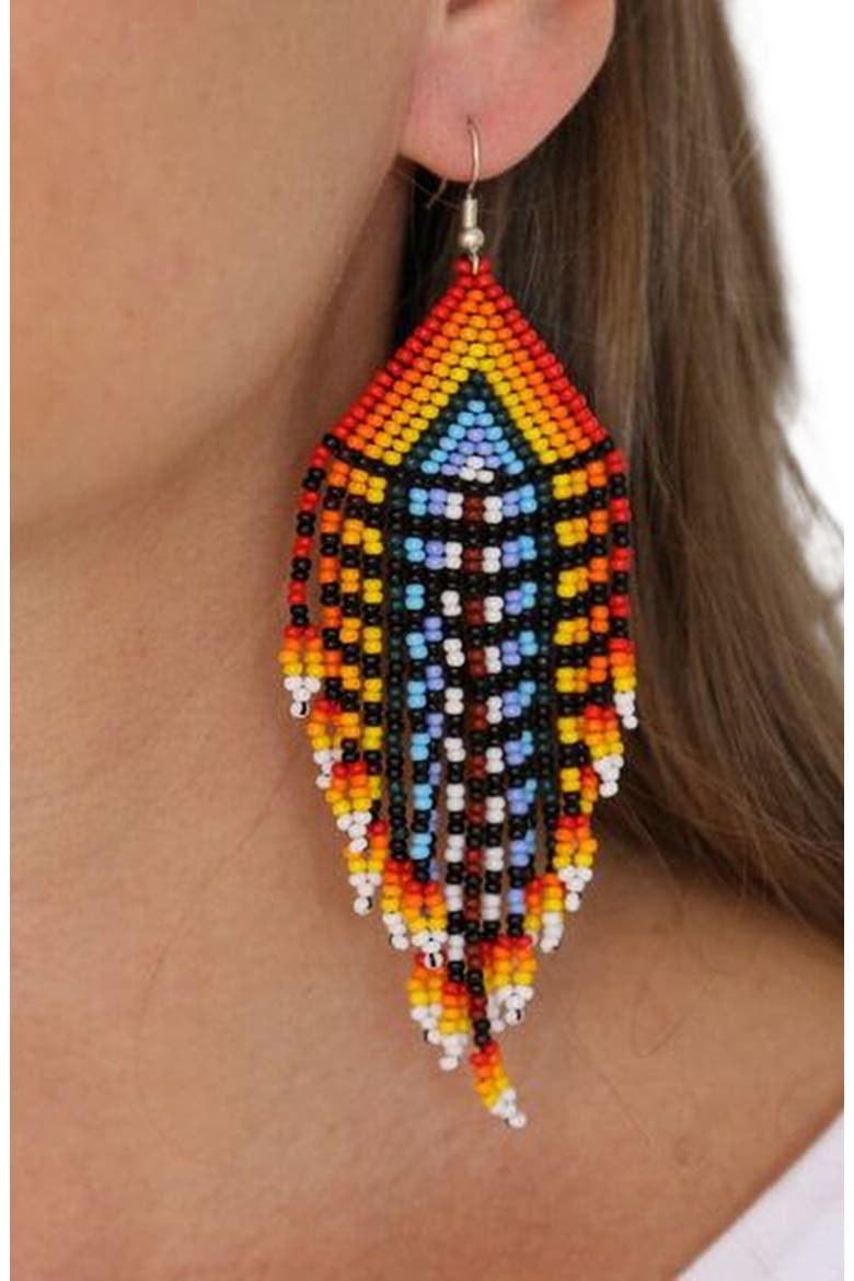 Chameleon Earring, Alternate, color, Red
