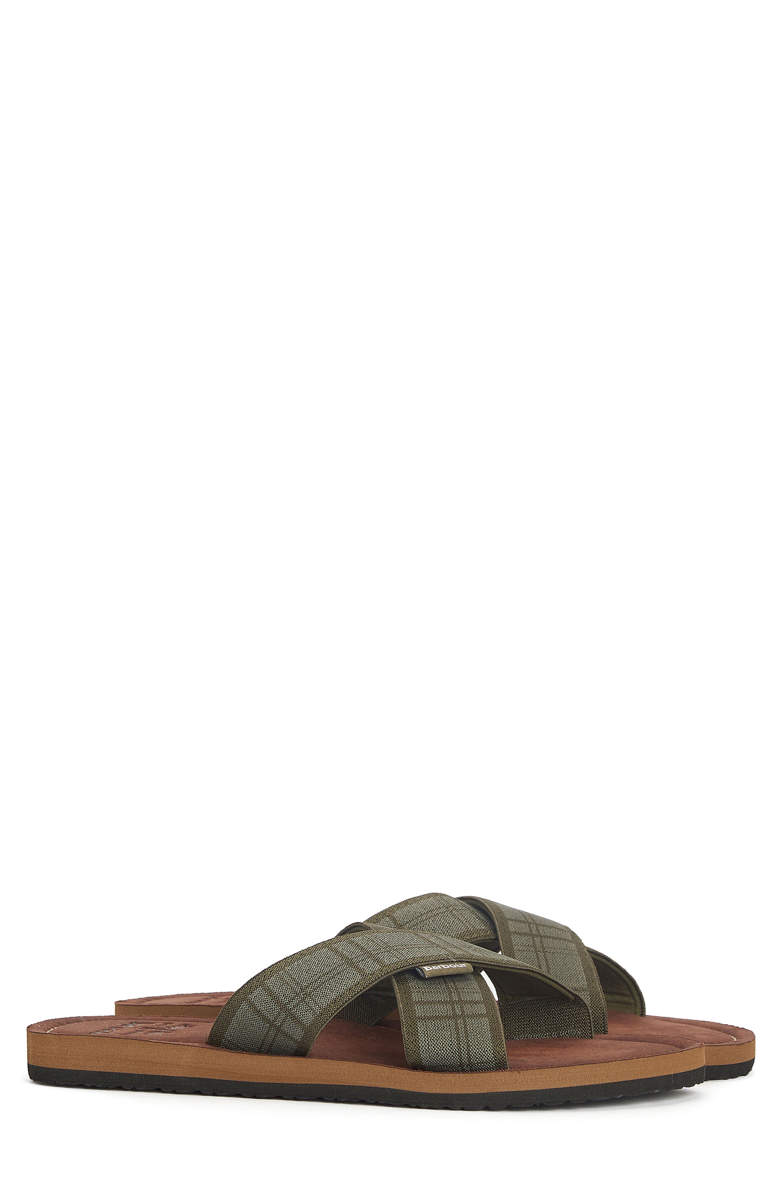 Barbour Tartan Crisscross Slide Sandal, Main, color, 