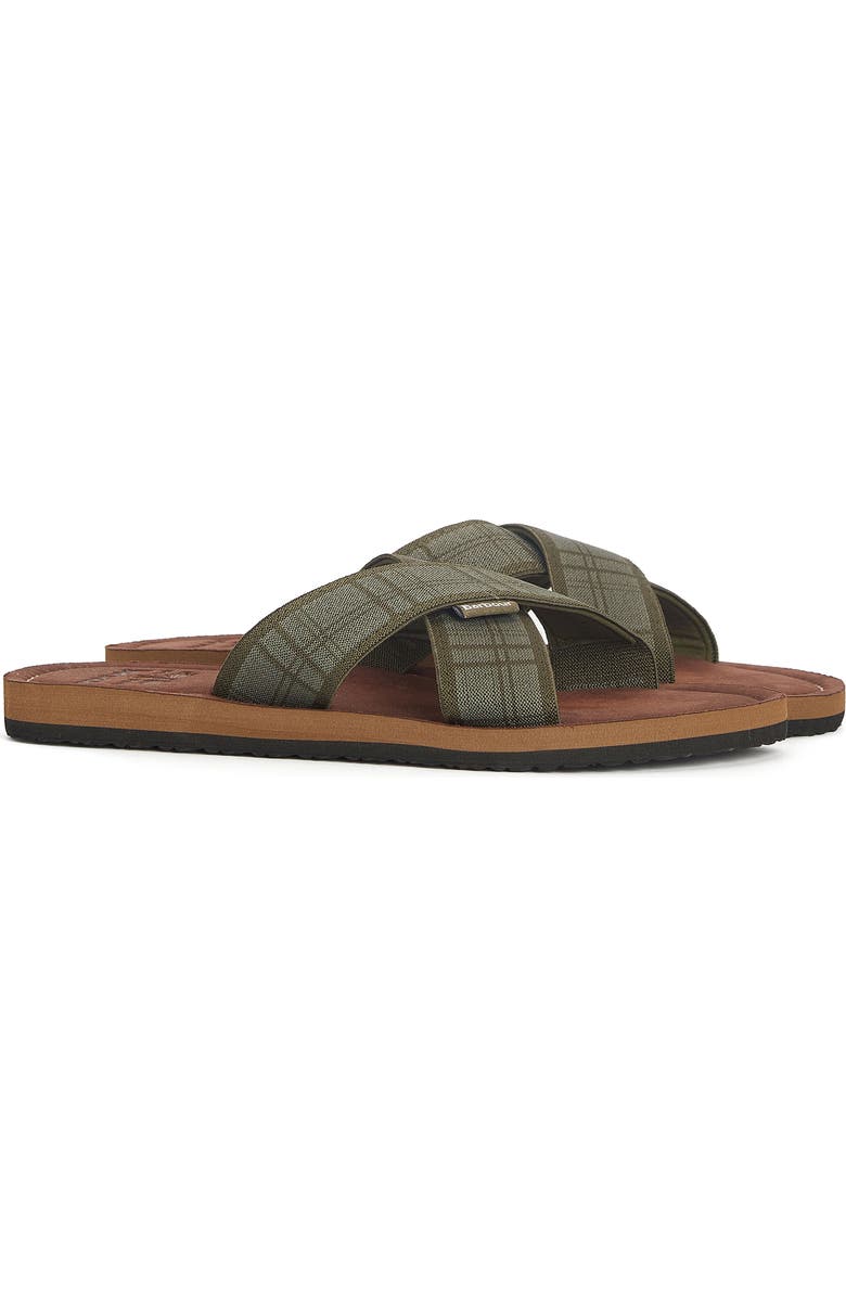 Barbour Tartan Crisscross Slide Sandal, Main, color,