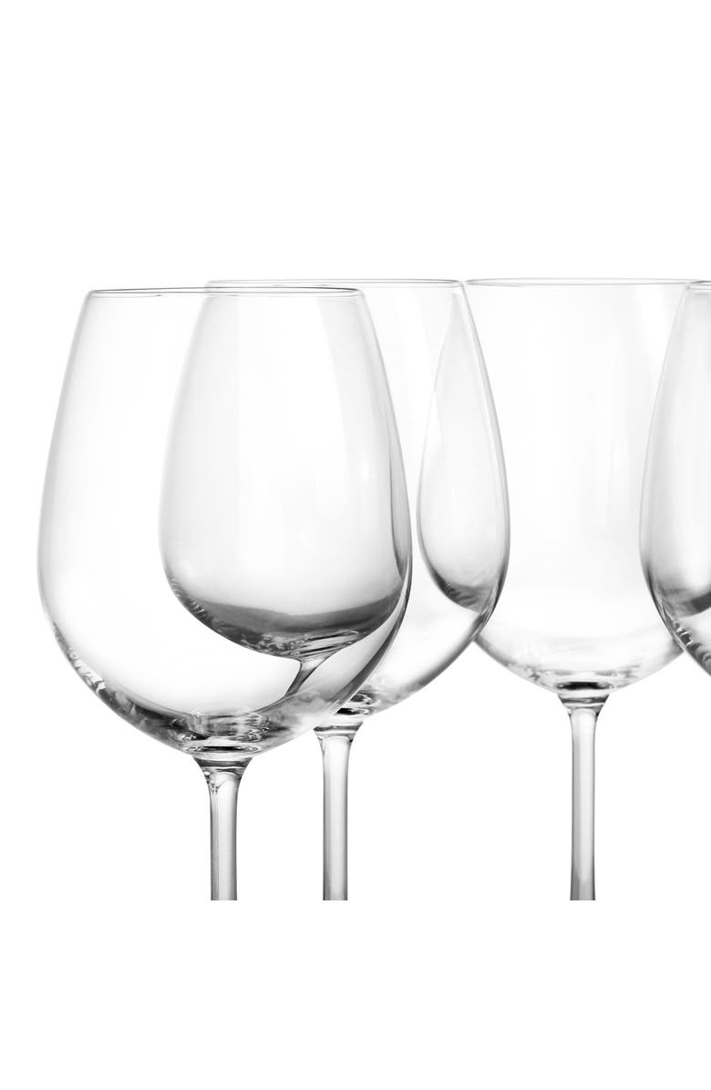 MARTHA STEWART 4 Piece 20oz Red Wine Glass Set, Alternate, color, Clear