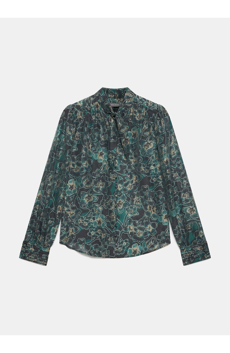 MINT VELVET Paisley Print Long Sleeve Tie-Neck Blouse, Alternate, color, Green