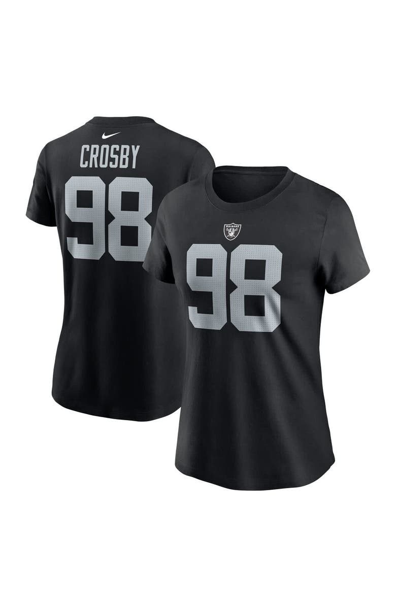 Nike Women's Nike Maxx Crosby Black Las Vegas Raiders Player Name & Number T-Shirt, Main, color, Black