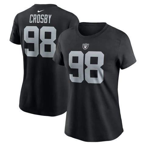 Women's Nike Maxx Crosby Black Las Vegas Raiders Player Name & Number T-Shirt