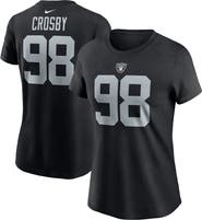 Nike Women's Nike Maxx Crosby Black Las Vegas Raiders Player Name & Number T-Shirt
