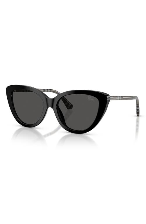 Burberry Be4457f Cat Eye Acetate Sunglasses In Black/dark Grey
