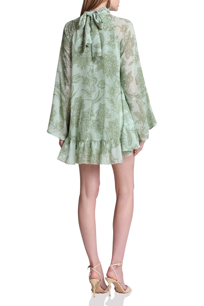 Ruffle Tiered Dress, Alternate, color, OLIVE BATIK