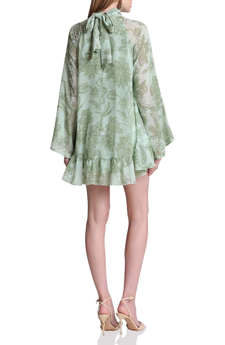Avec Les Filles Ruffle Tiered Dress, Alternate, color, Olive Batik