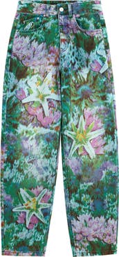Desigual Wild Garden Print Straight Leg Jeans