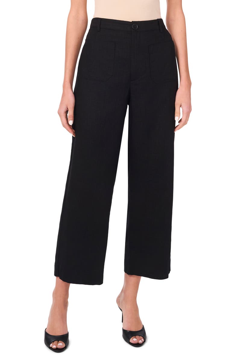 Halogen<sup>®</sup> Patch Pocket Ankle Crop Pants, Main, color, Rich Black