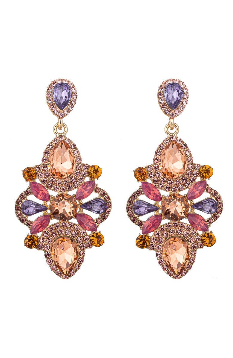 EYE CANDY LOS ANGELES Dawn Statement Earrings, Main, color, Gold