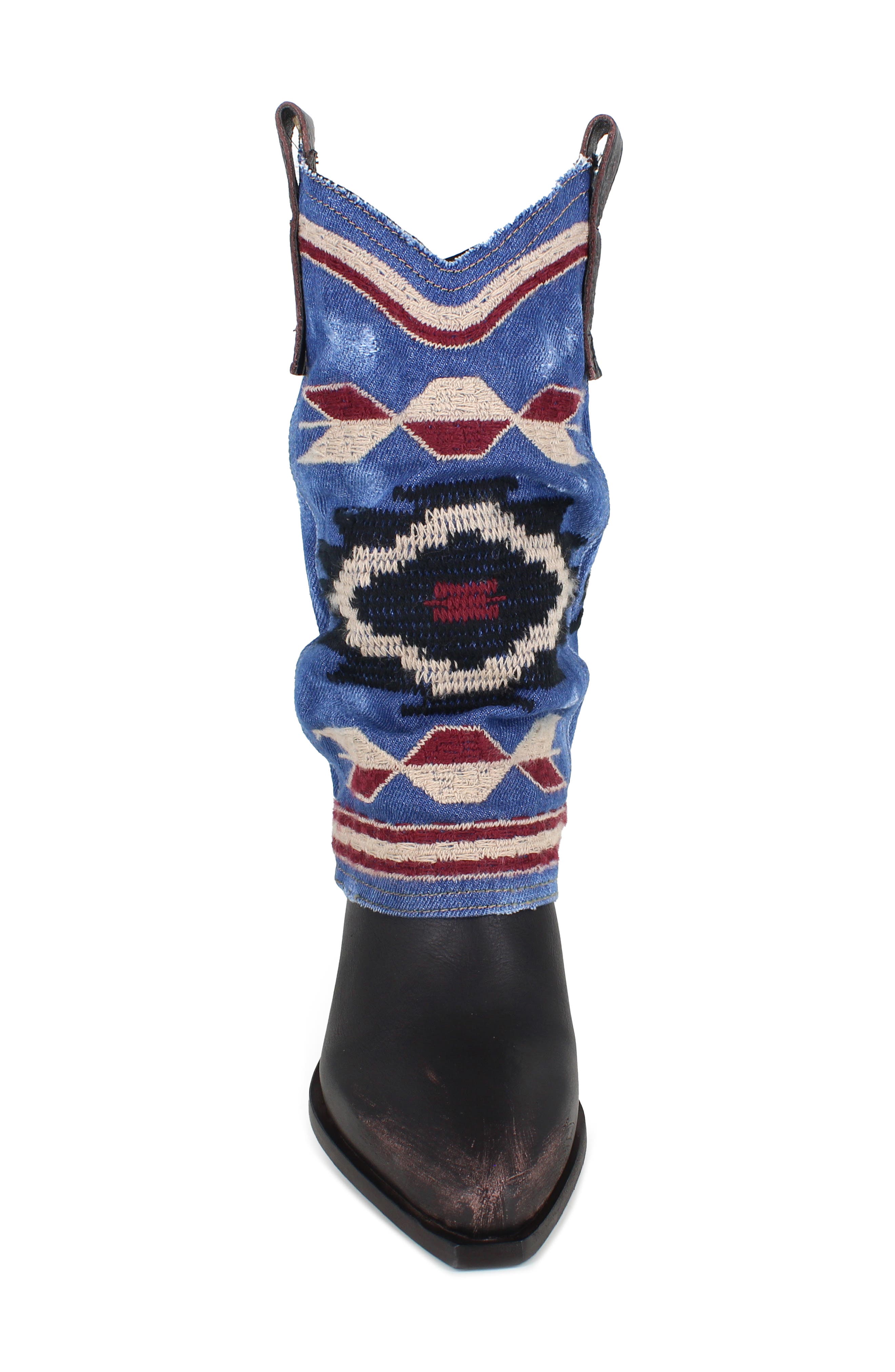 Amira Cowboy Boot, Alternate, color, BLUE DENIM