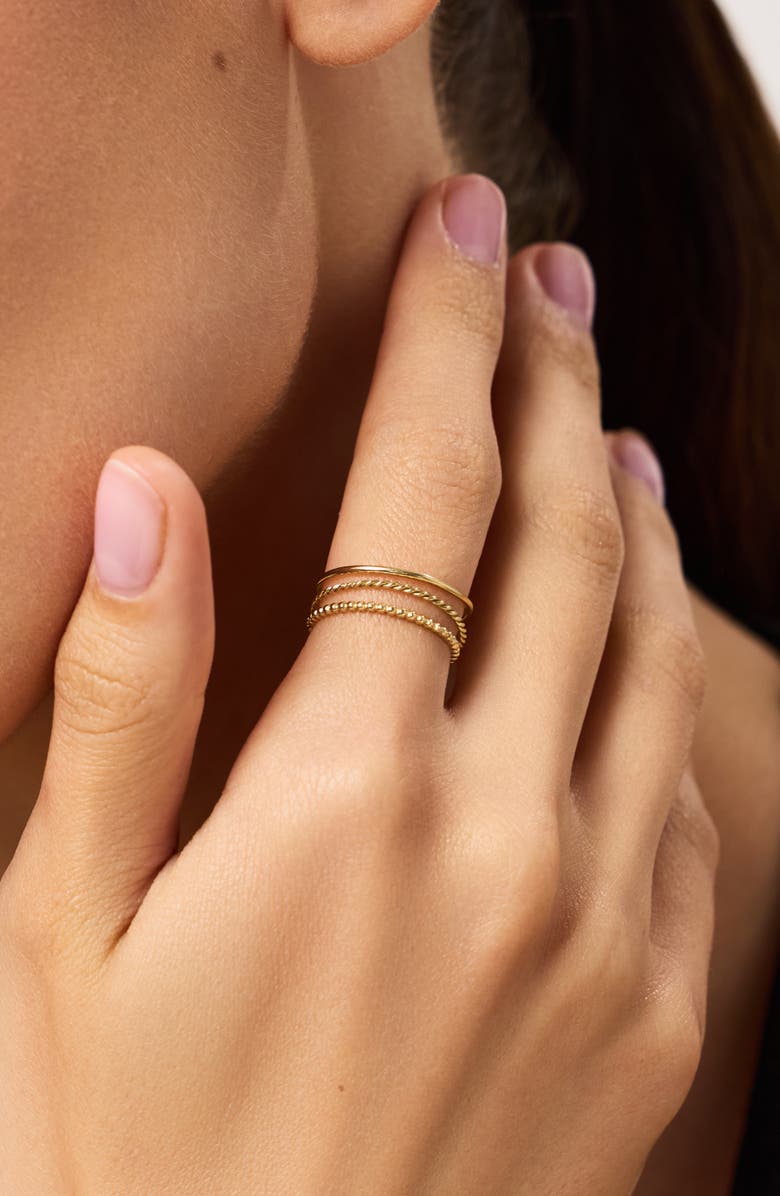 Ana Luisa Ring Set - Gold Trio Ring Set, Alternate, color, Gold
