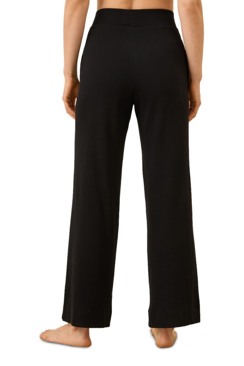 Dream Rib Wide Leg Lounge Pant Made with Organic Cotton, Alternate, color, Black