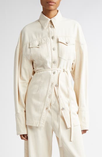 SPORTMAX●BIBLIOS ピュアコットン ロング丈 シャツジャケット SPORTMAX Biblios Oversize Cotton Shirt Jacket | Nordstrom