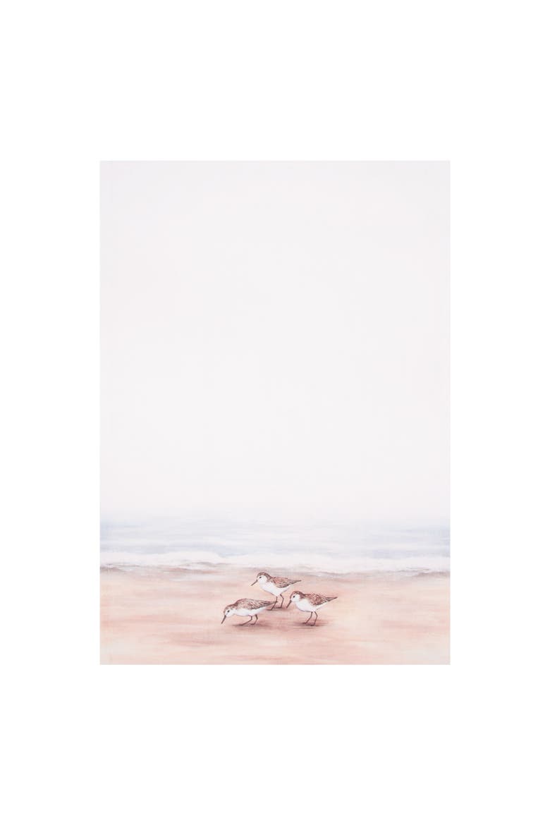 Sandpiper Coastal Shores 100% Cotton Graphic Print Handtowel, Main, color, Brown