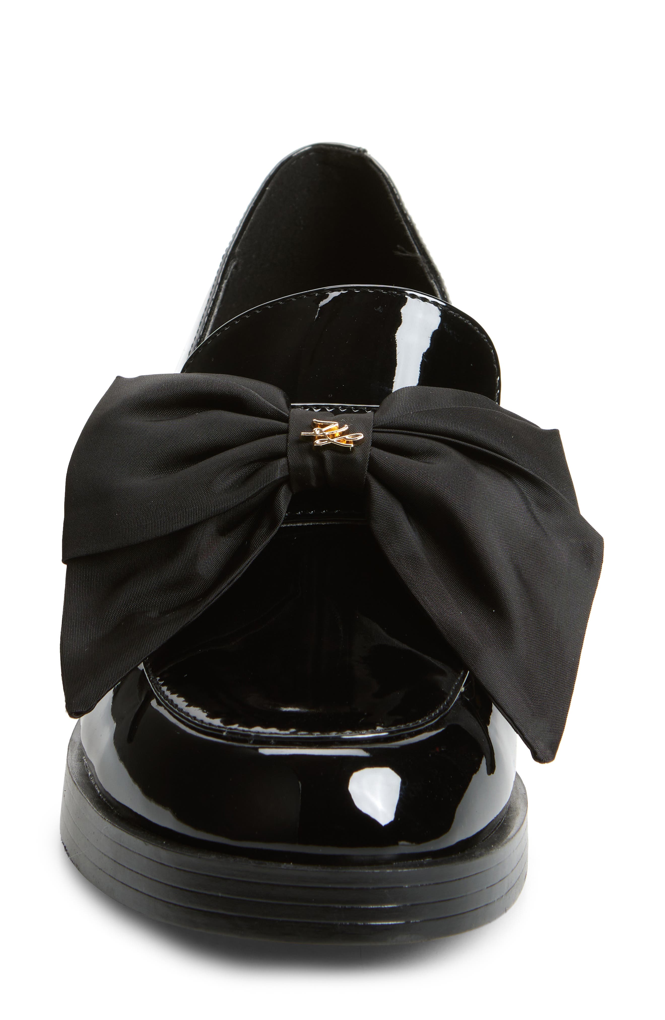 KARL LAGERFELD PARIS Calimesa Bow Loafer, Alternate, color, Black