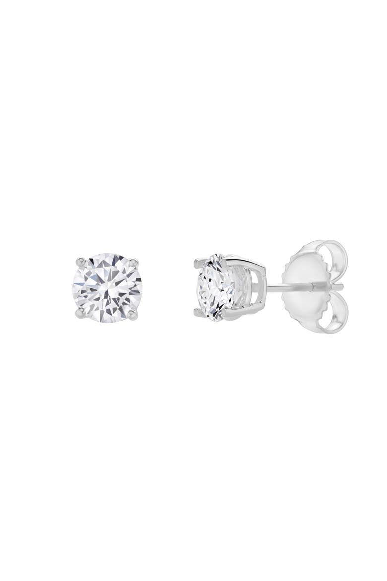Valeria 1.5 Ct TW Lab Grown Round Diamond Studs 14K Gold Earrings, Alternate, color, 14K White Gold