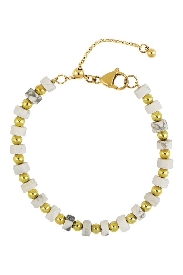 Gender Inclusive White Magnetite Bracelet, Main, color, GOLD