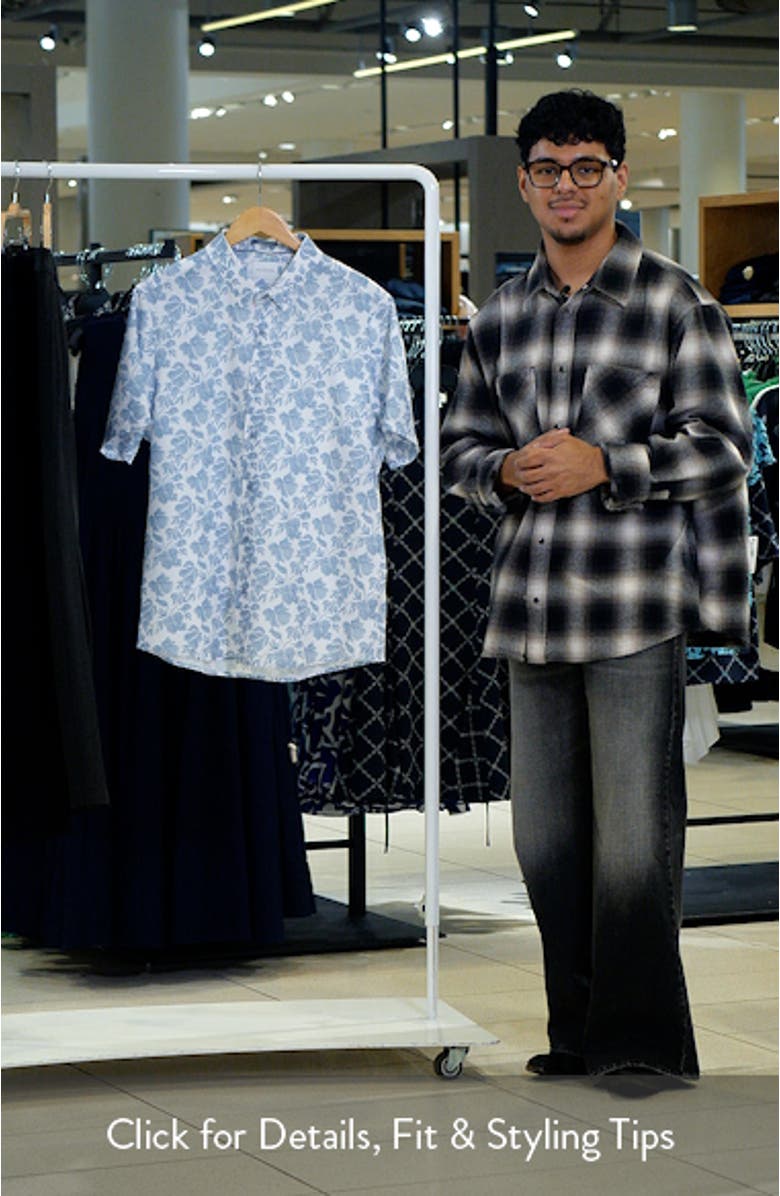 Lucien Floral Short Sleeve Button-Up Shirt, sales video thumbnail