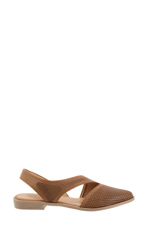 Bueno Bianca Perf Slingback Pointed Toe Flat