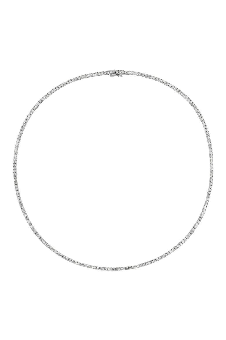 Diamond Tennis Necklace (Nordstrom Exclusive), Main, color, 18K WHITE GOLD