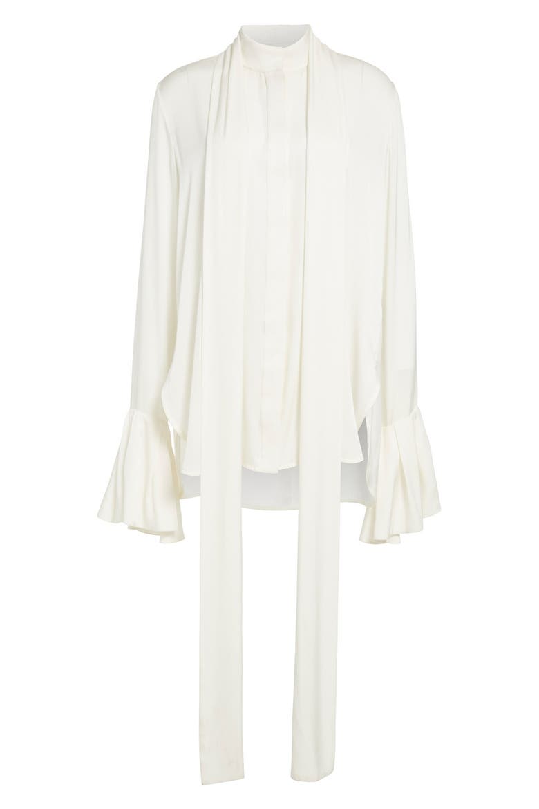 Little Me Ruffle Sleeve Blouse, Alternate, color, IVORY