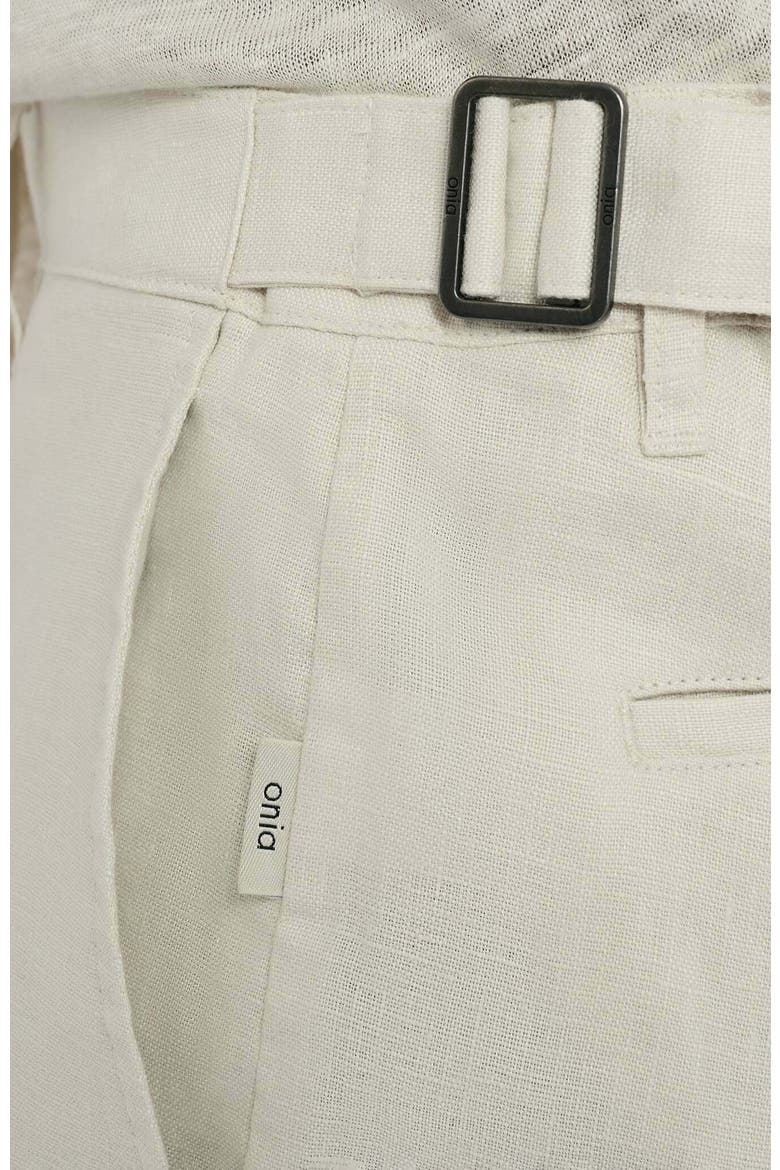 Linen Fixed-Waist Short, Alternate, color, STONE
