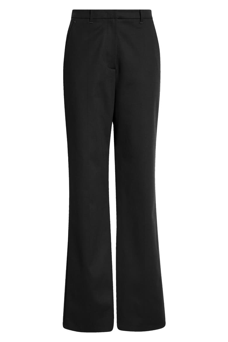 Straight Leg Cotton Blend Pants, Alternate, color, SOLID BLACK