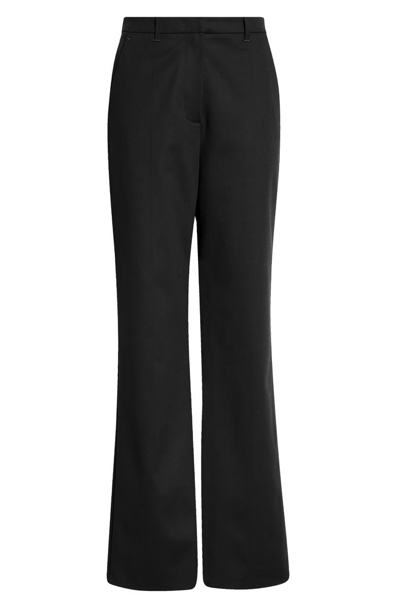 Emporio Armani Straight Leg Cotton Blend Pants, Alternate, color, Solid Black