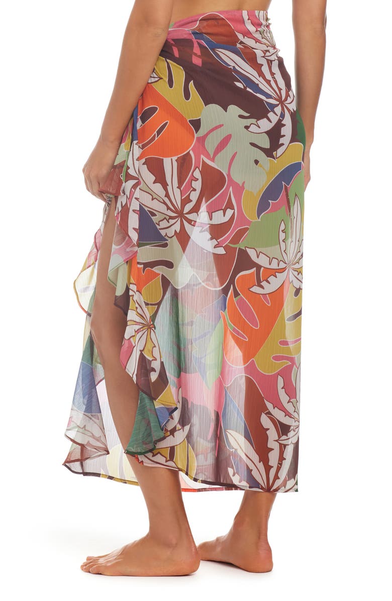 BLEU by Rod Beattie Tropical Chiffon Sarong Cover-Up, Alternate, color, 