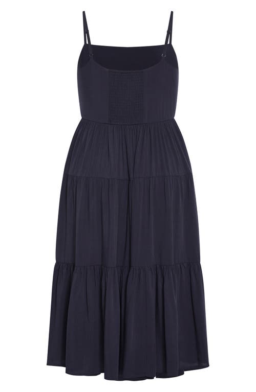 City Chic Mystic Tiered Midi Sundress