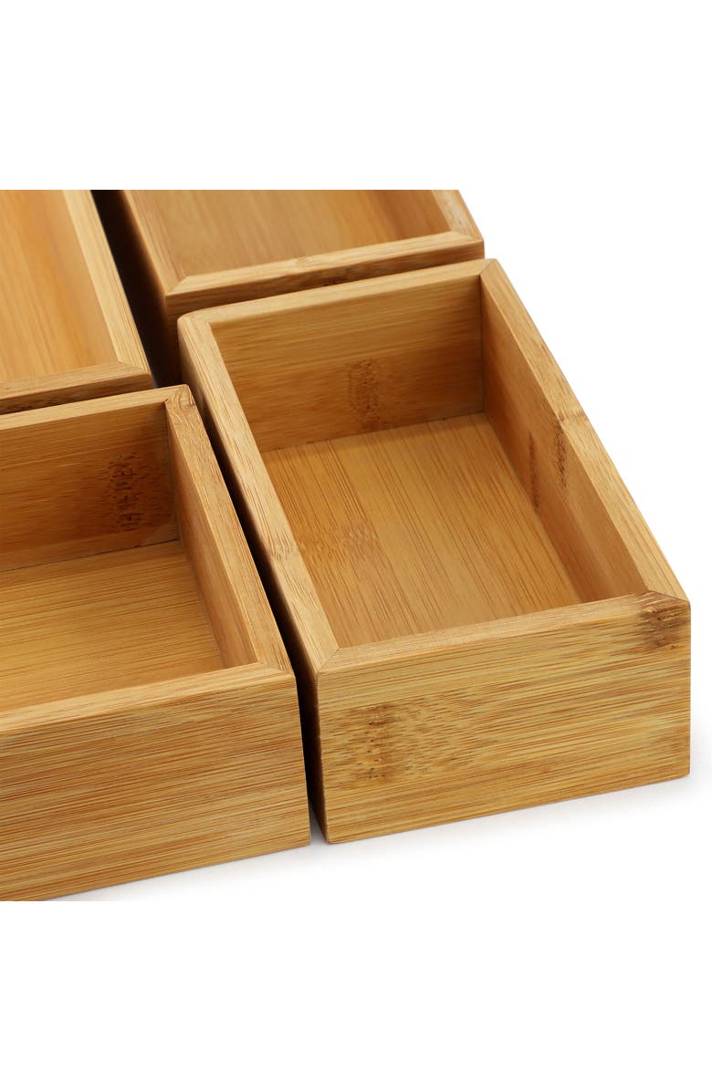 Megachef Wood Storage and Organization Trays, Alternate, color, Bamboo