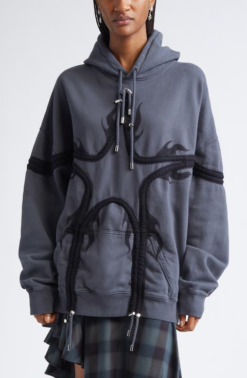 Star Tie Dye Cotton Fleece Hoodie