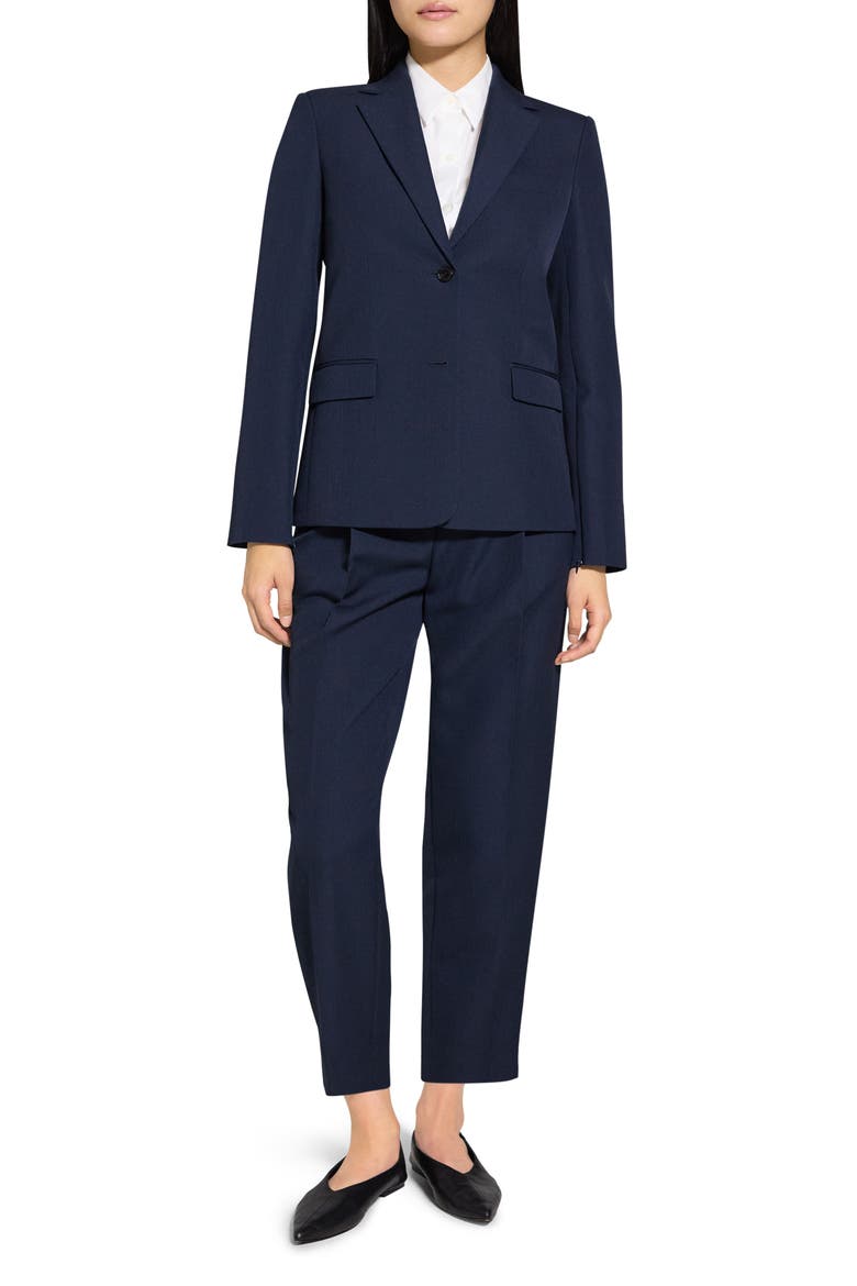 Zip Sleeve Wool Blend Jacket, Alternate, color, NOCTURNE NAVY
