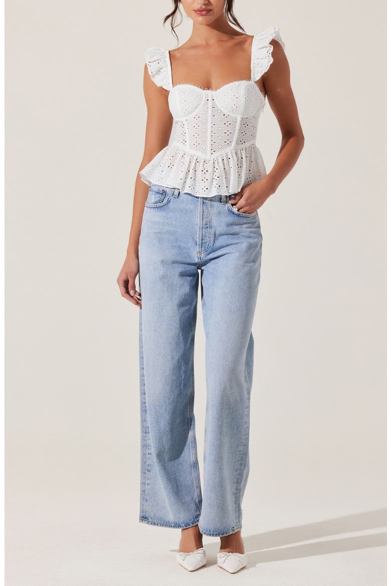 Baylin Broderie Anglaise Top, Alternate, color, WHITE